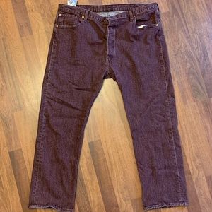 Levi's Men's 501 Original Purple Denim Jeans 42 Waist 42x30 Button Fly